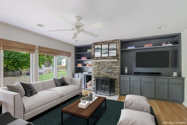 208 Sunset Terrace Lake Bluff, IL 60044 - Photo 5 of 14 a living room with furniture and a flat screen tv