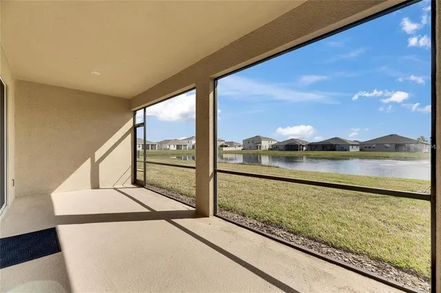 a view of a balcony with an outdoor space