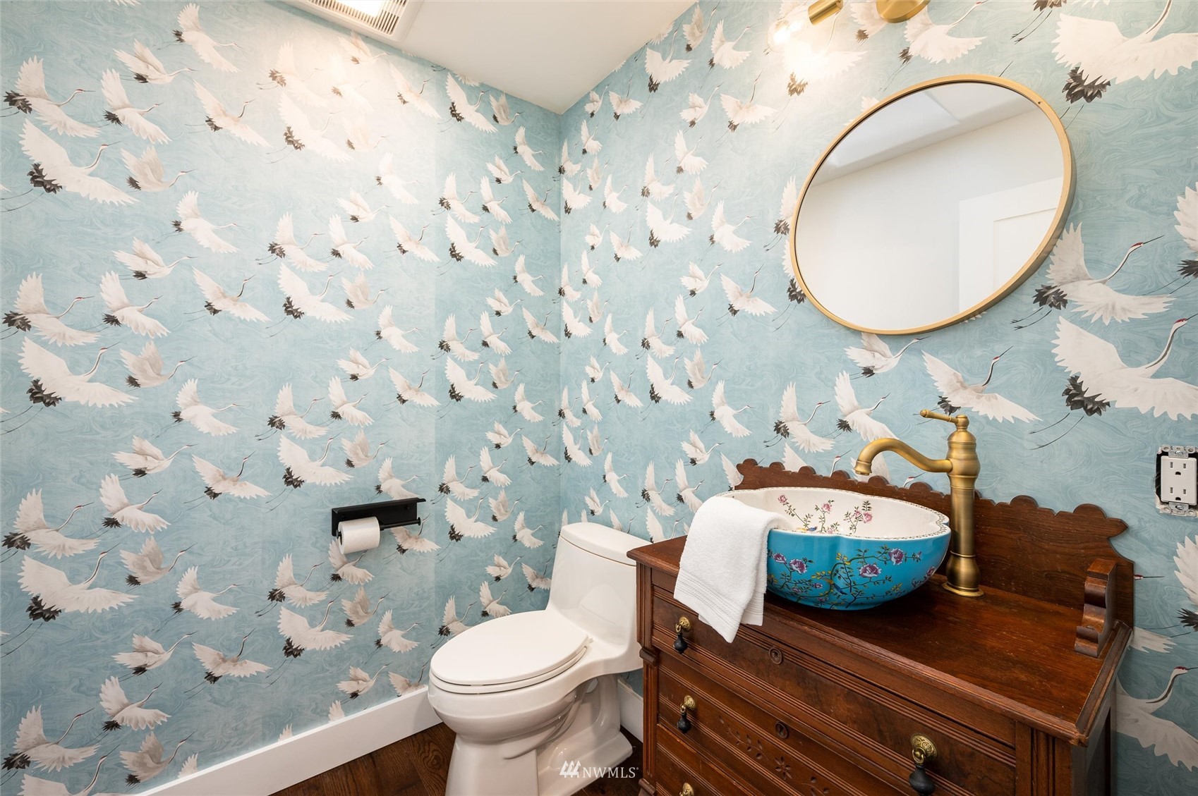 3373 Hillside Road Deming, WA 98244 - Photo 14 of 40 a bathroom with a sink mirror vanity and toilet