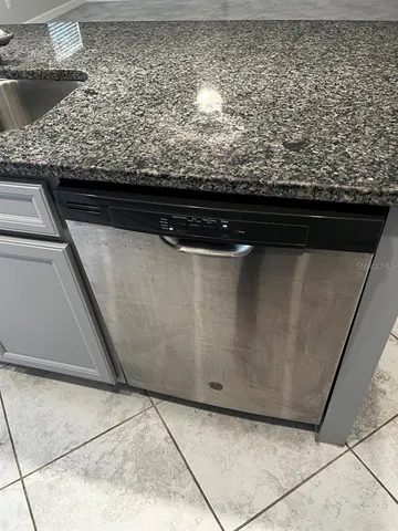 a close view of kitchen countertops and a stove