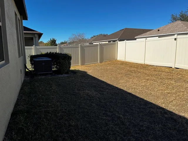 a view of backyard of house