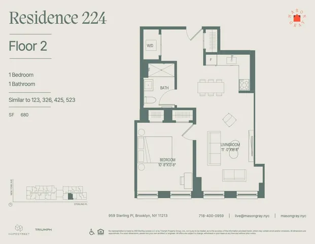 $3,850 | 955 Sterling Place, Unit 326 | Crown Heights