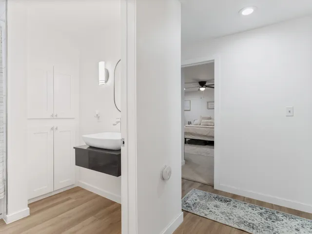 a house view with a garden space