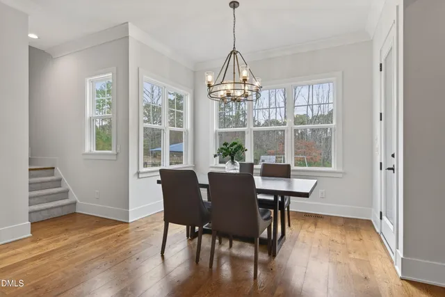 a view of a hallway view with staircase