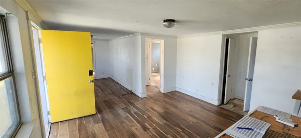 a view of a house with wooden floor