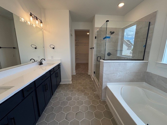 1102 Callaway Drive Lebanon, TN 37087 - Photo 17 of 30 a bathroom with a double vanity sink mirror and shower