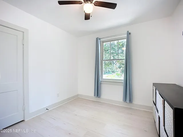 an empty room with a window