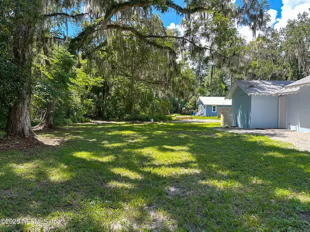 a view of a house with yard and a tree