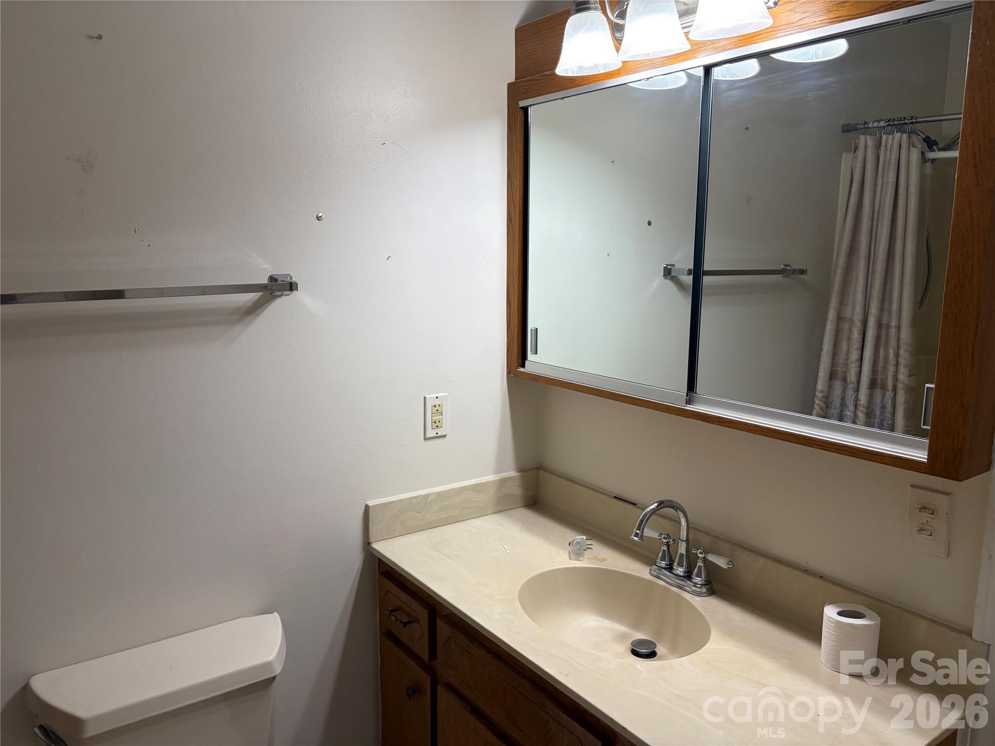 256 A Bruce Road Mars Hill, NC 28754 - Photo 17 of 39 a bathroom with a sink toilet and shower