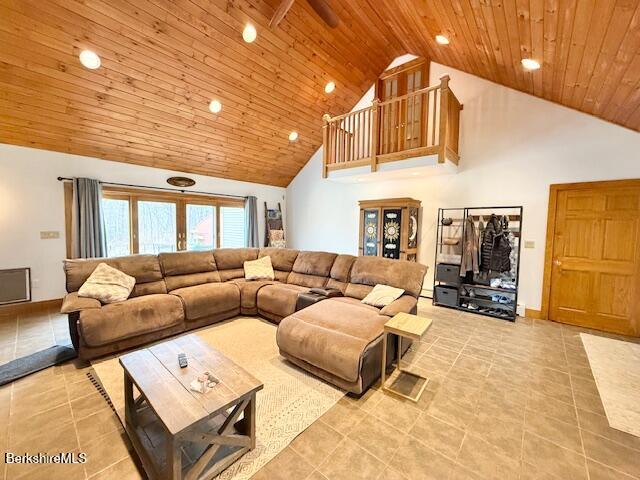 279 Goss Hill Road Chester, MA 01050 - Photo 4 of 24 a living room with furniture a couch and a dining table