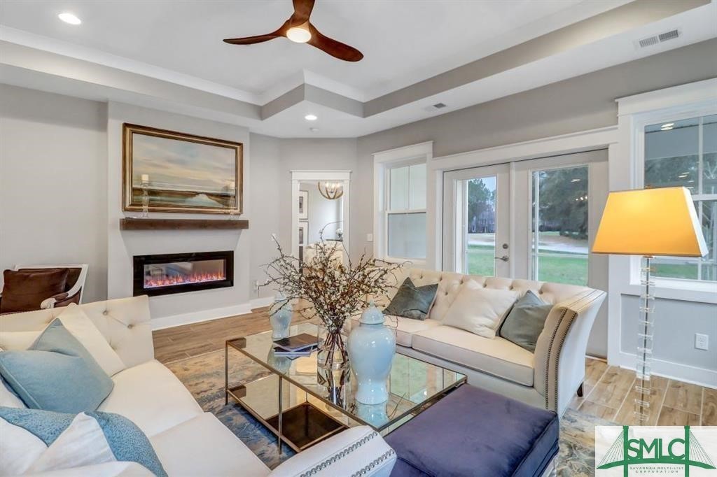153 Mallory Place Pooler, GA 31322 - Photo 5 of 20 Living Room with Elec. Fireplace