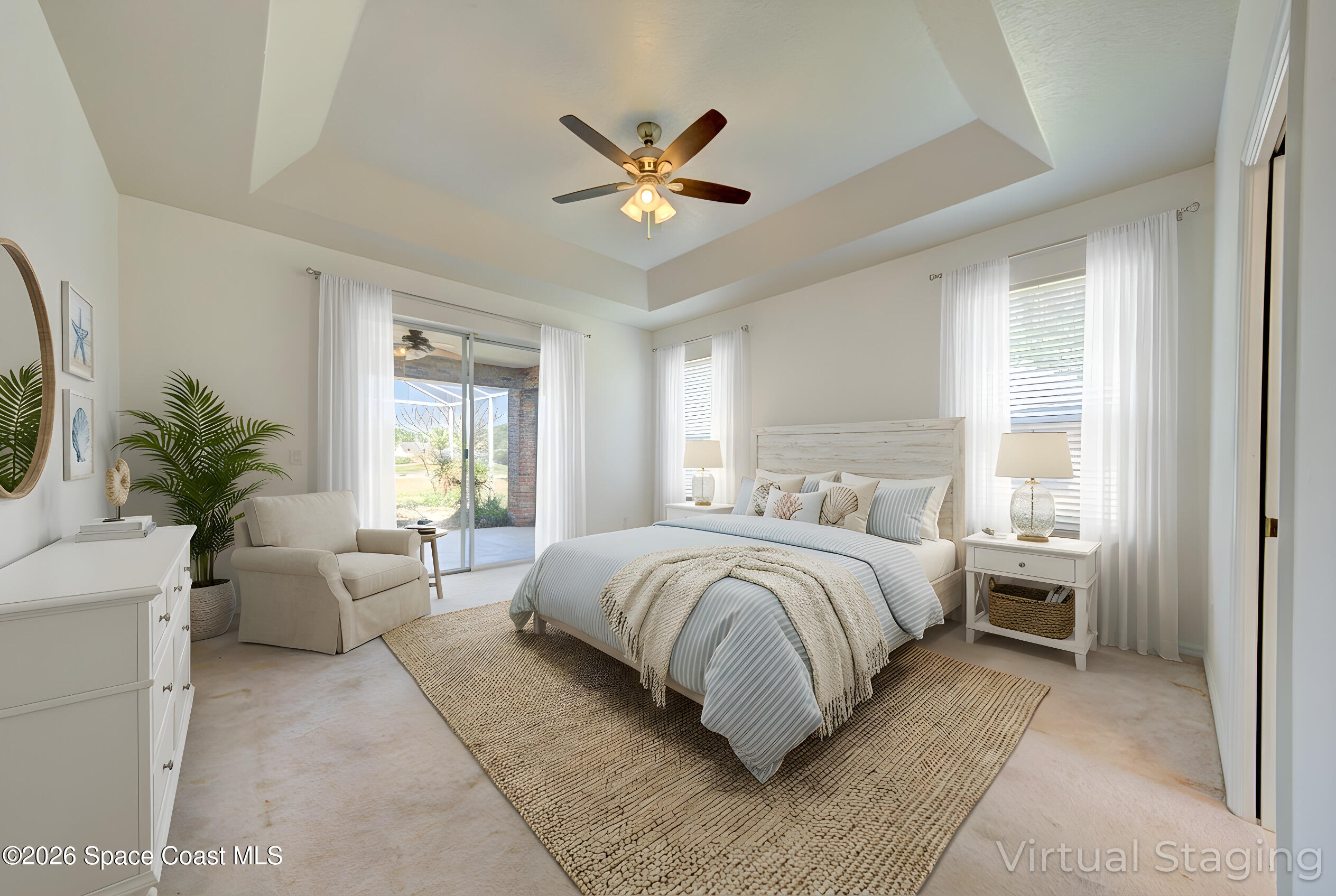 4065 Sand Ridge Drive Merritt Island, FL 32953 - Photo 20 of 59 a bedroom with a large bed and a window