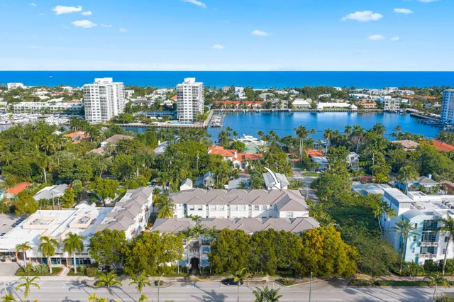 a view of a city and an ocean view
