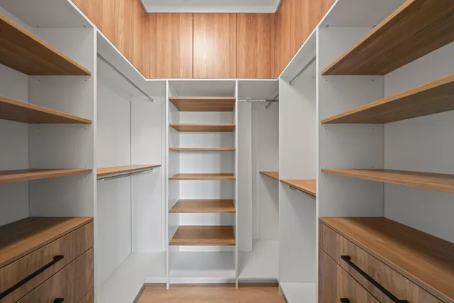 a car parked in a garage