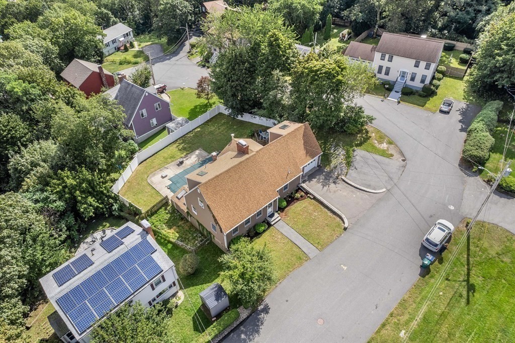 49 Dibble Road Lynn, MA 01904 - Photo 35 of 41 an aerial view of a house with a garden and swimming pool