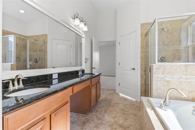 a view of an empty room with windows