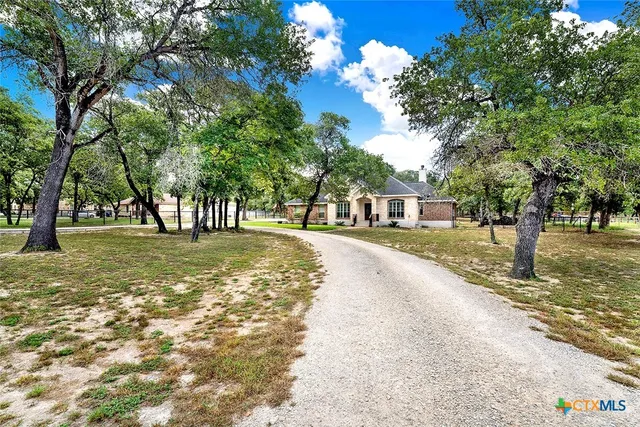 a house with trees in front of it