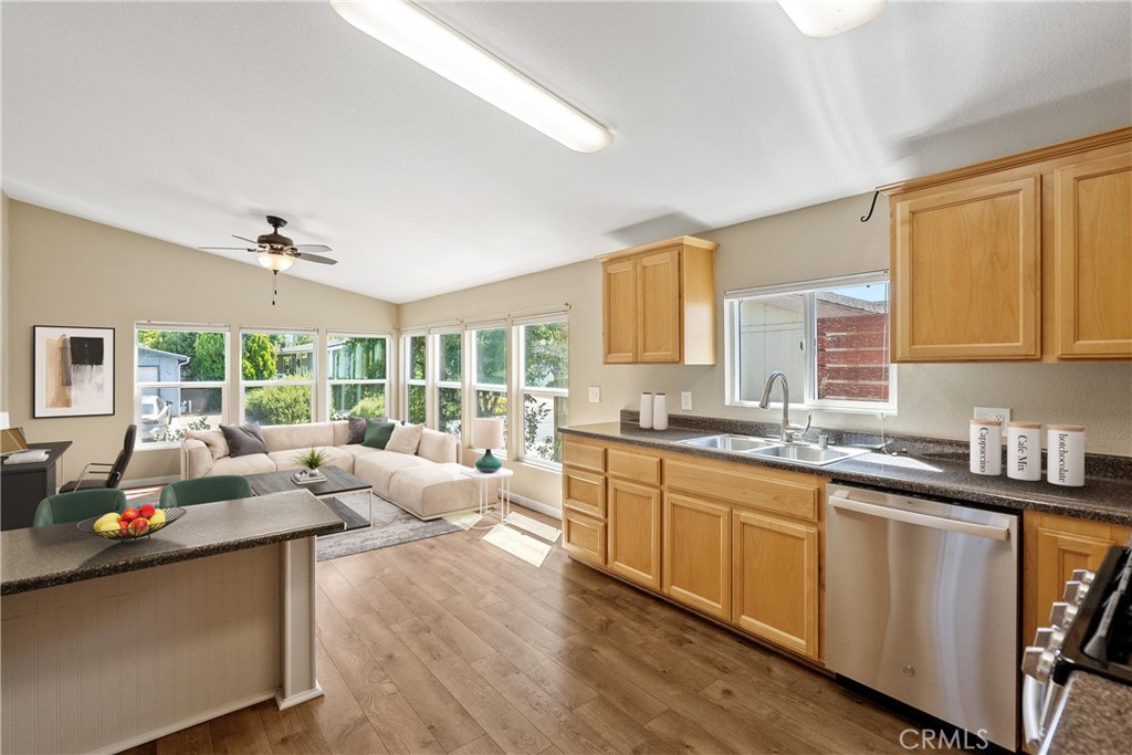 1220 Bennett Way, Unit 2 Templeton, CA 93465 - Photo 10 of 43 Chef's kitchen opens to the bright family room (virtual staging)