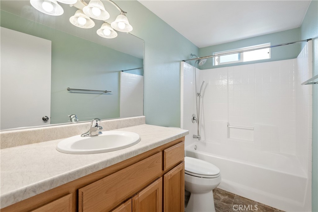 1220 Bennett Way, Unit 2 Templeton, CA 93465 - Photo 26 of 43 Guest bathroom features designer colors and a shower over tub, lots of cabinet space throughout this home