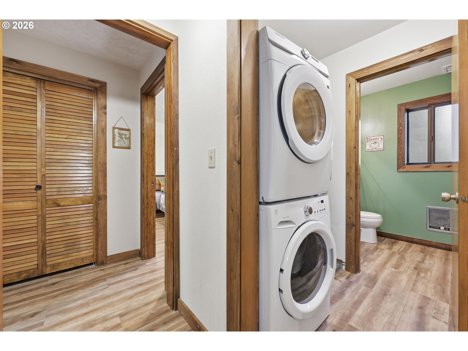 65582 East Timberline Drive Rhododendron, OR 97049 - Photo 11 of 47 a view of a hallway with washer and dryer