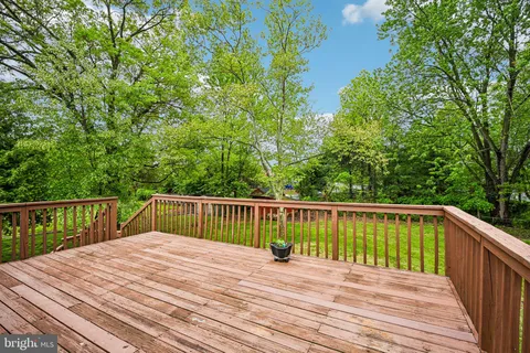 a view of a wooden deck
