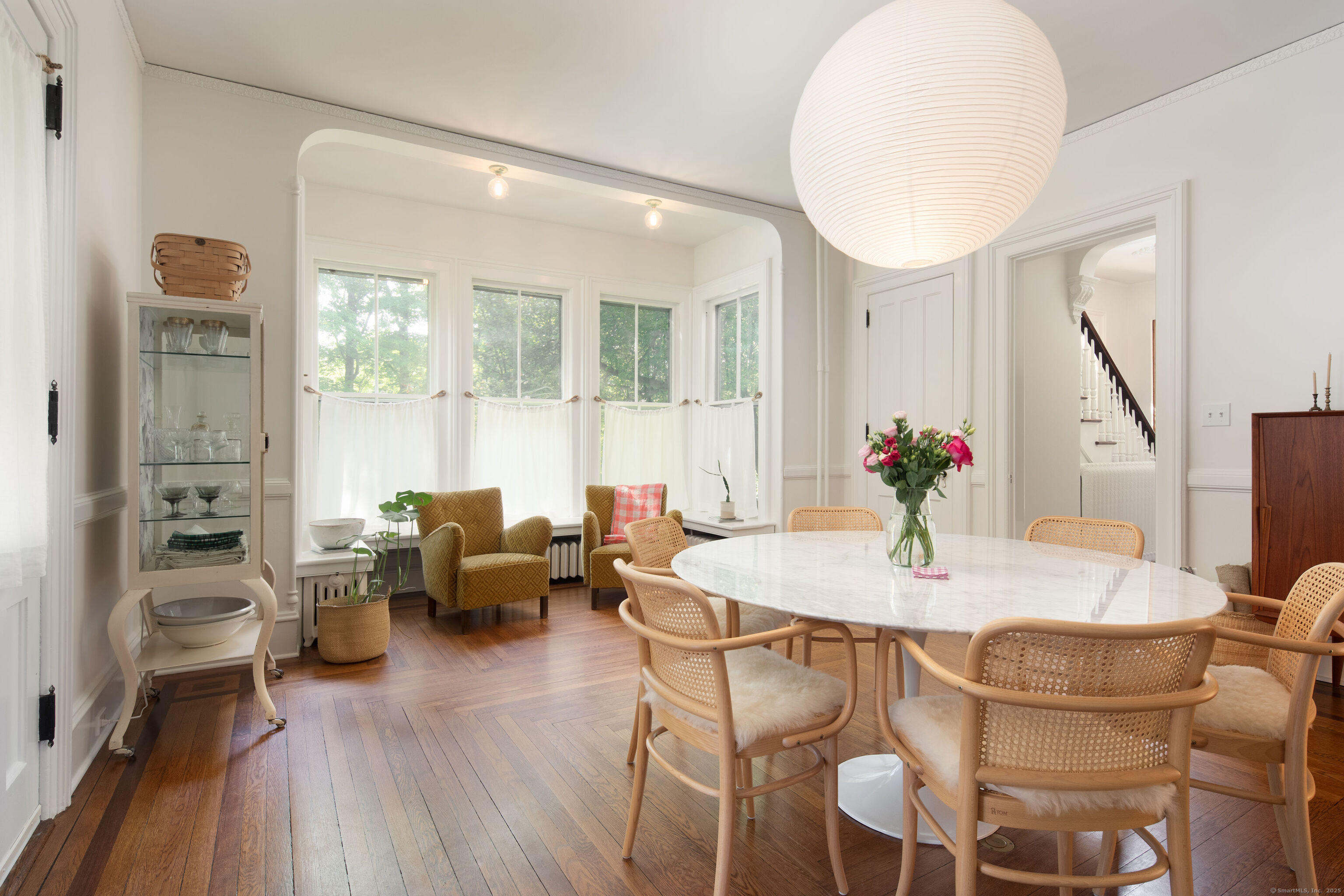 56 Sharon Road Salisbury, CT 06039 - Photo 22 of 39 a view of a dining room with furniture and wooden floor