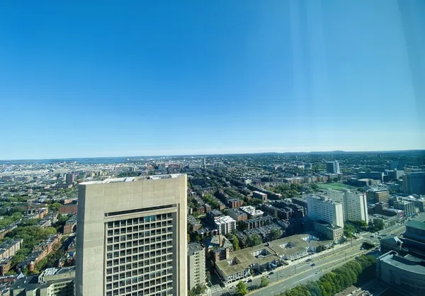 an aerial view of a city