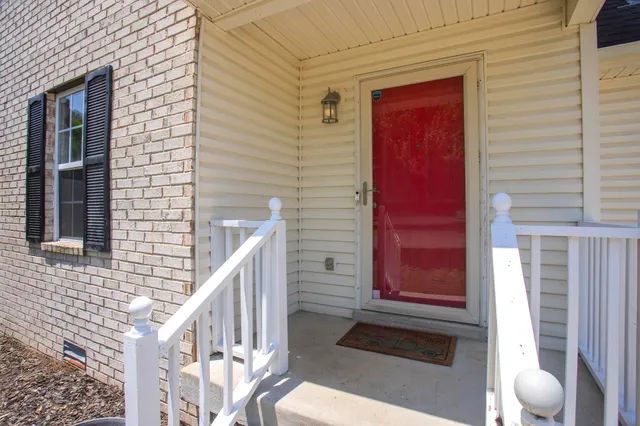 a view of a livingroom with a window