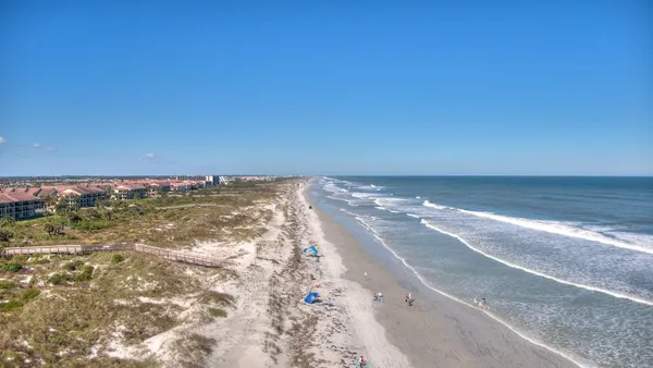 a view of an ocean beach