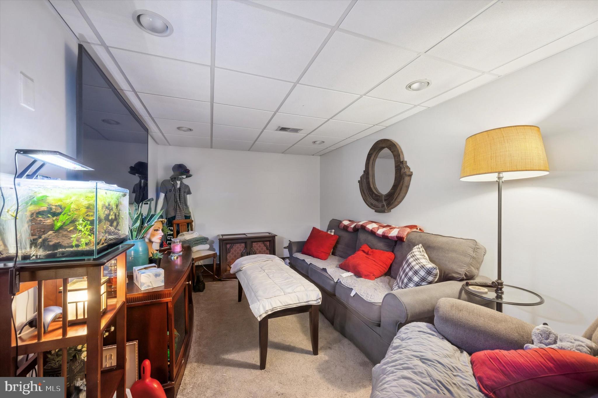 205 Delmar Street Philadelphia, PA 19128 - Photo 21 of 25 a living room with furniture and a flat screen tv