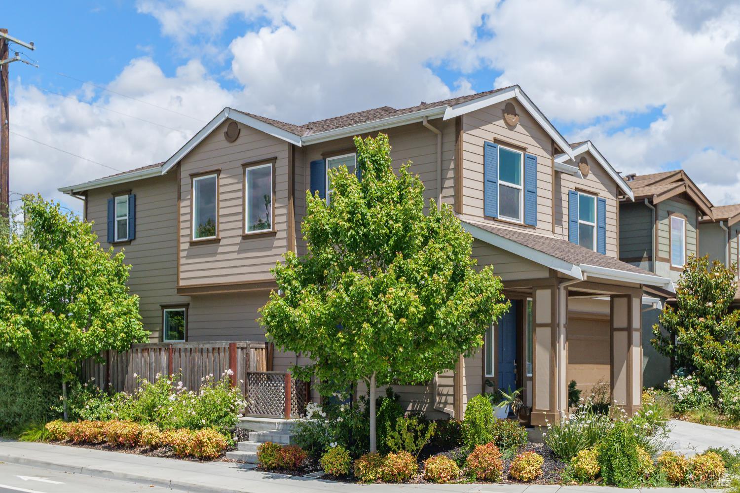 1201 Del Rancho Way Petaluma, CA 94954 - Photo 2 of 56 a front view of a house with plants