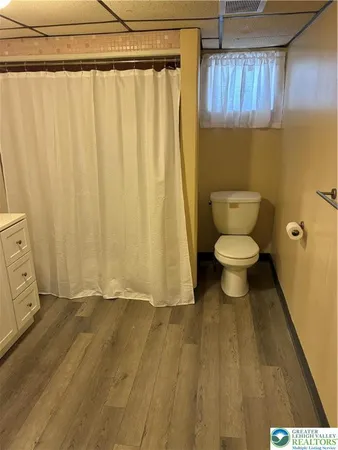 a bathroom with a toilet a sink and a shower