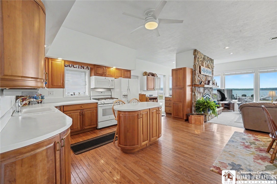 4568 Warners Bay Road Ellery, NY 14712 - Photo 9 of 43 open kitchen and living area with lake views, har