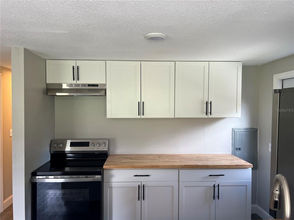 6287 Magnolia Street Keystone Heights, FL 32656 - Photo 14 of 27 a kitchen with cabinets appliances and a counter space