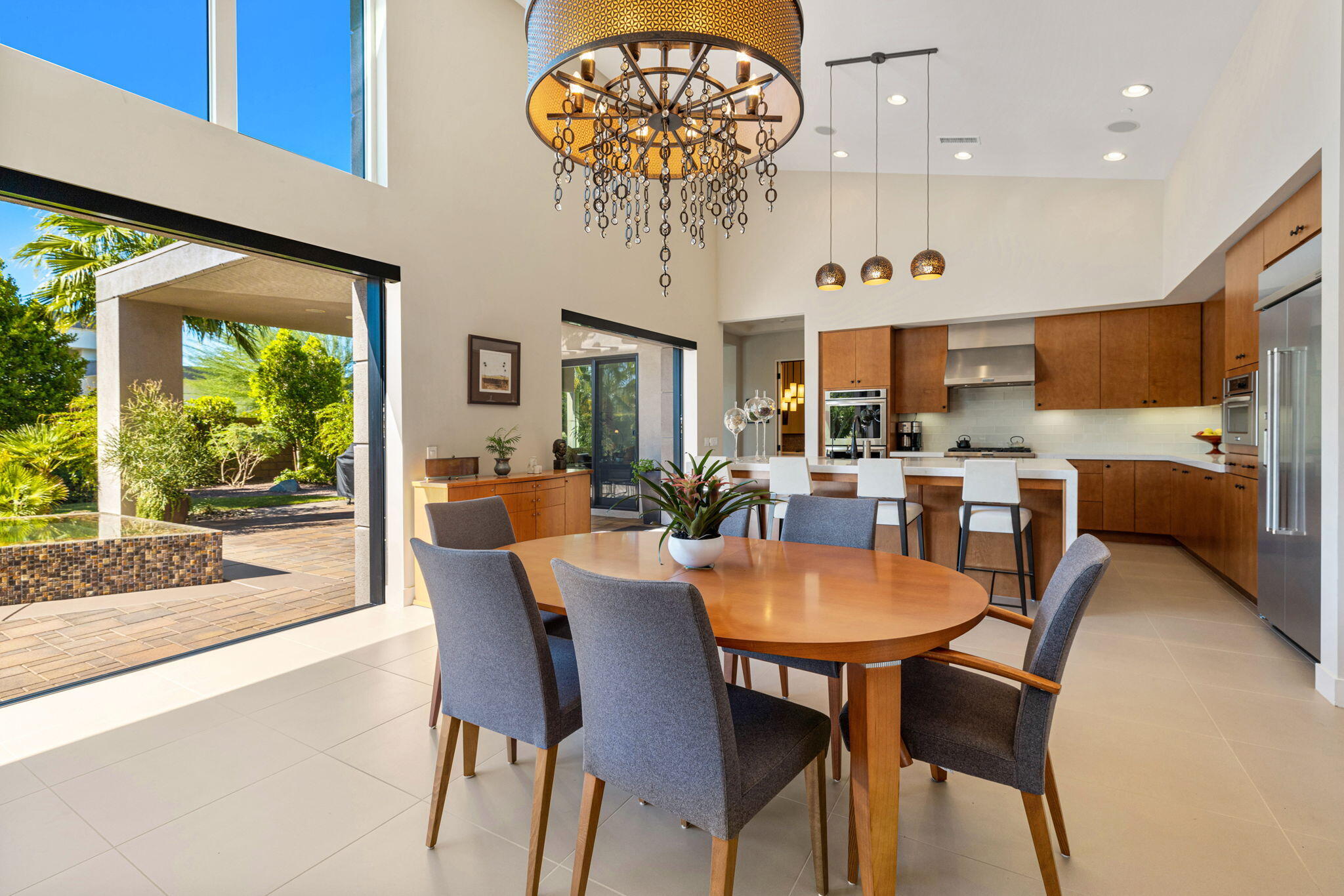 5 Via Merenda Rancho Mirage, CA 92270 - Photo 21 of 84 a view of a dining room with furniture window and outside view