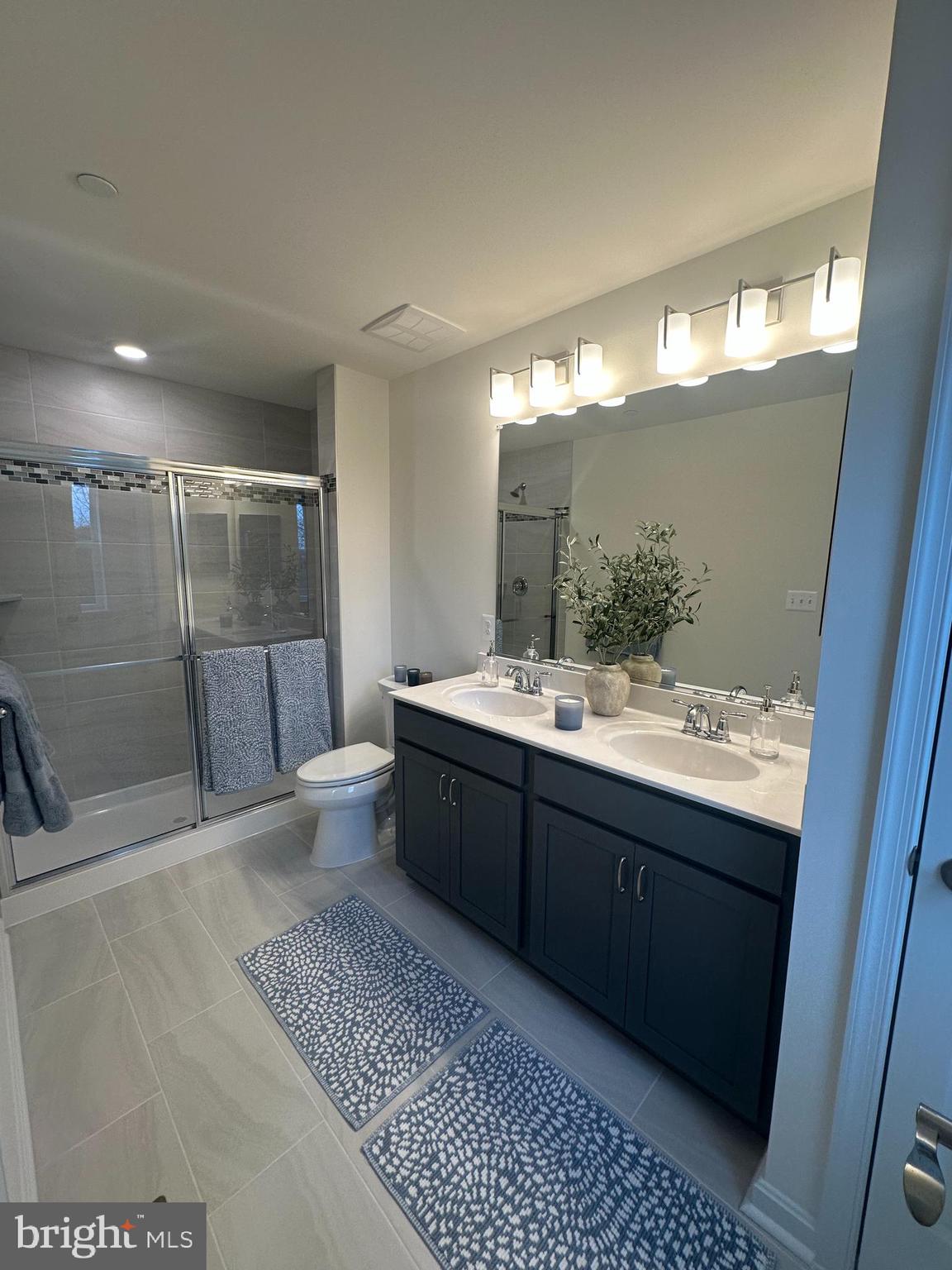 365 Purple Place Edgewood, MD 21040 - Photo 22 of 64 a bathroom with a double vanity sink toilet and shower