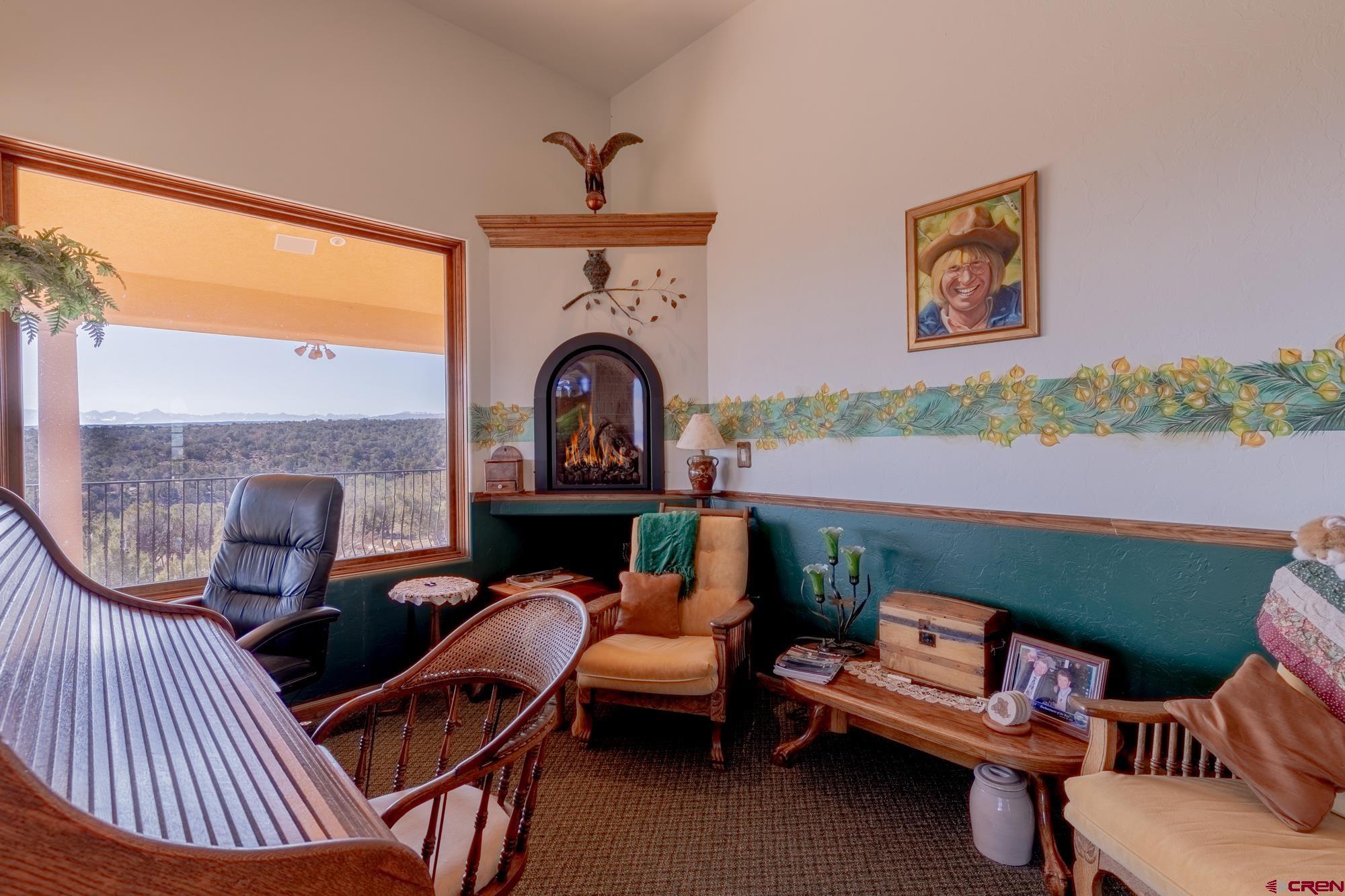 19754 Dave Wood Road Montrose, CO 81403 - Photo 24 of 35 a living room with furniture and a fireplace