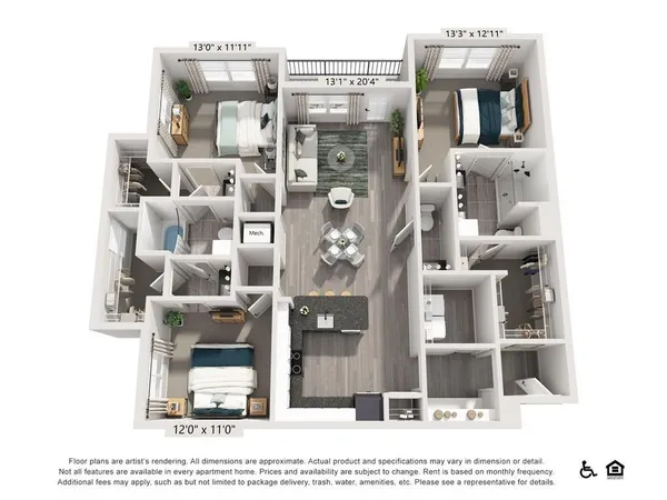 $1,647 | 3890 Floyd Road Southwest, Unit A1, Austell, GA 30106