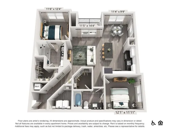 $1,647 | 3890 Floyd Road Southwest, Unit A1, Austell, GA 30106