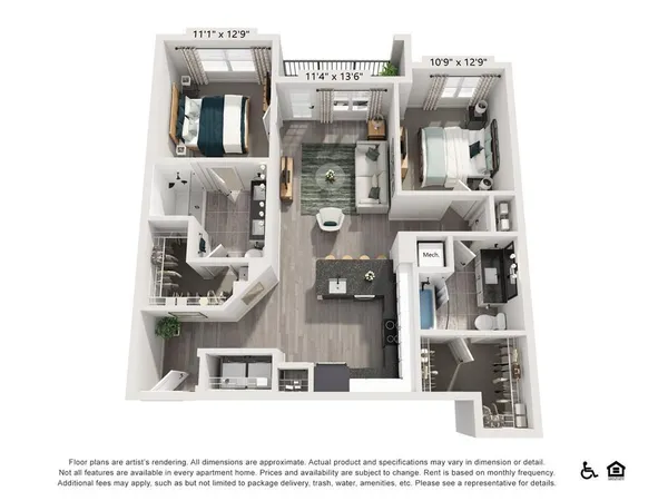 $1,647 | 3890 Floyd Road Southwest, Unit A1, Austell, GA 30106