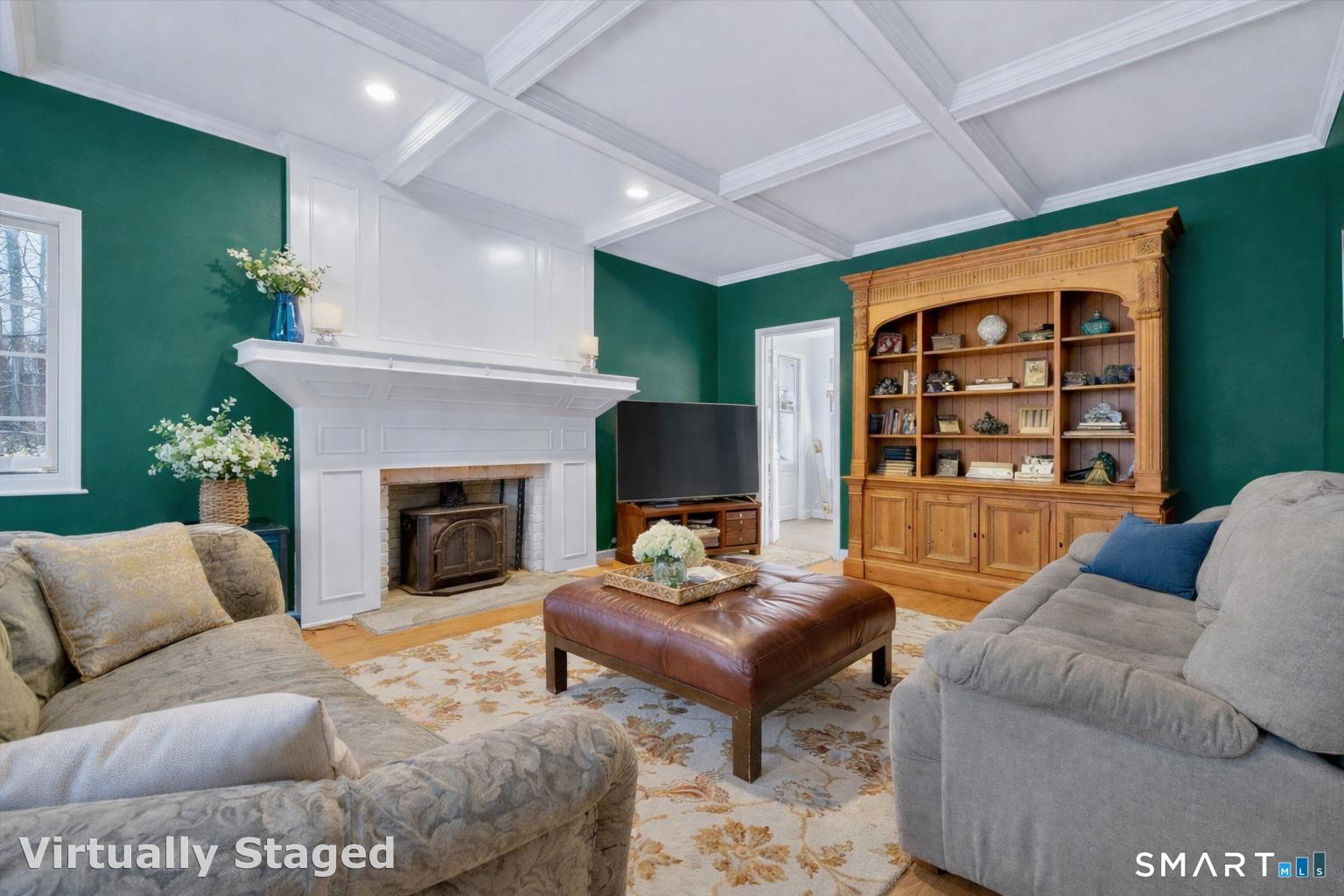 123 A Peaceable Street Redding, CT 06896 - Photo 20 of 44 a living room with furniture and a fireplace