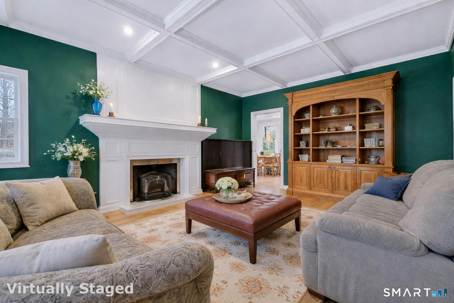 123 A Peaceable Street Redding, CT 06896 - Photo 21 of 44 a living room with furniture and a fireplace