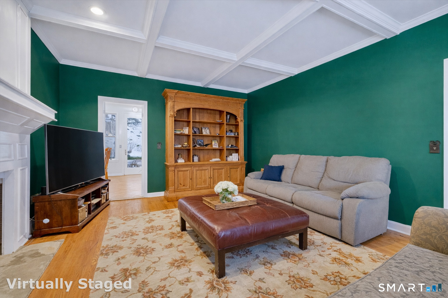 123 A Peaceable Street Redding, CT 06896 - Photo 23 of 44 a living room with furniture and a flat screen tv