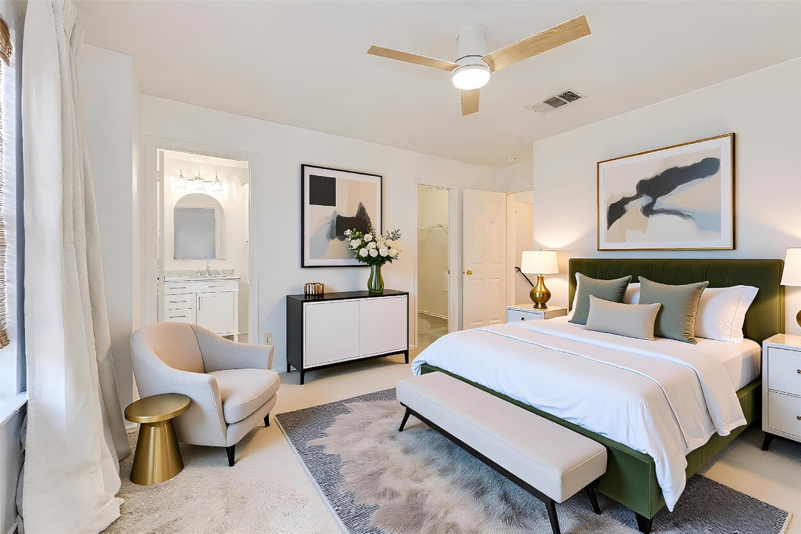 356 Wetzel Kyle, TX 78640 - Photo 16 of 24 a bedroom with a bed and wooden floor