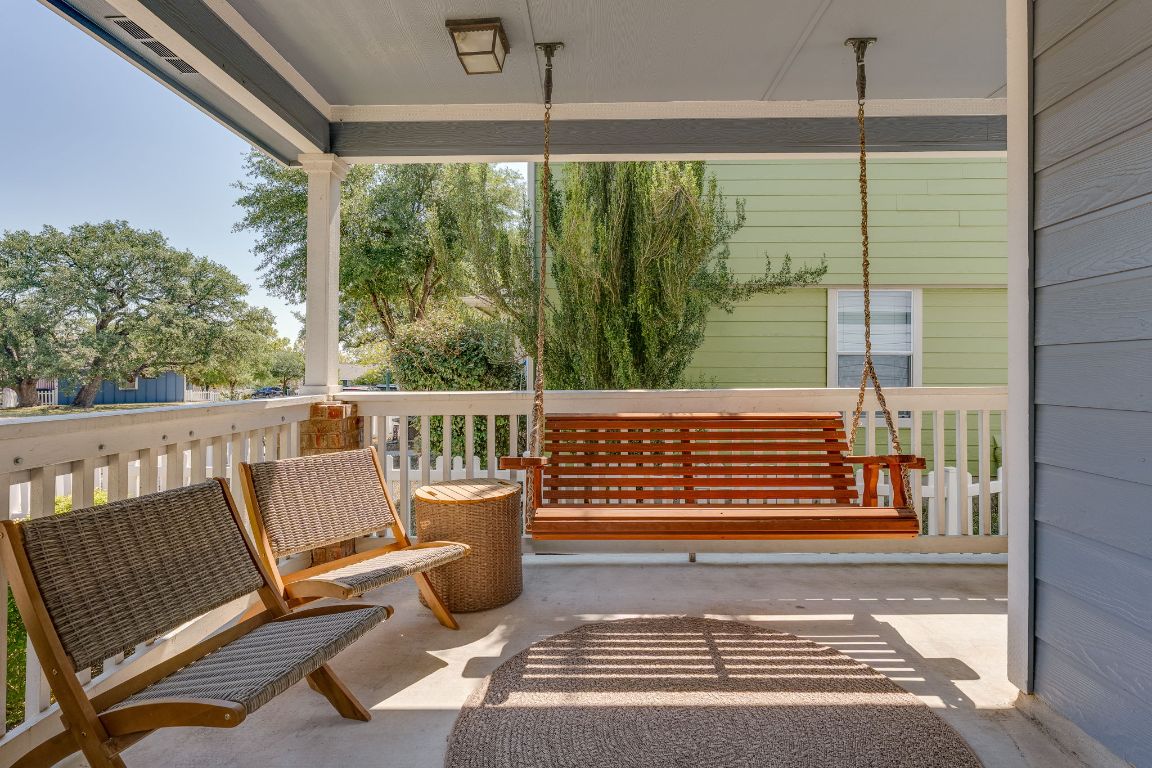 356 Wetzel Kyle, TX 78640 - Photo 3 of 24 a view of a two chairs and deck in the backyard