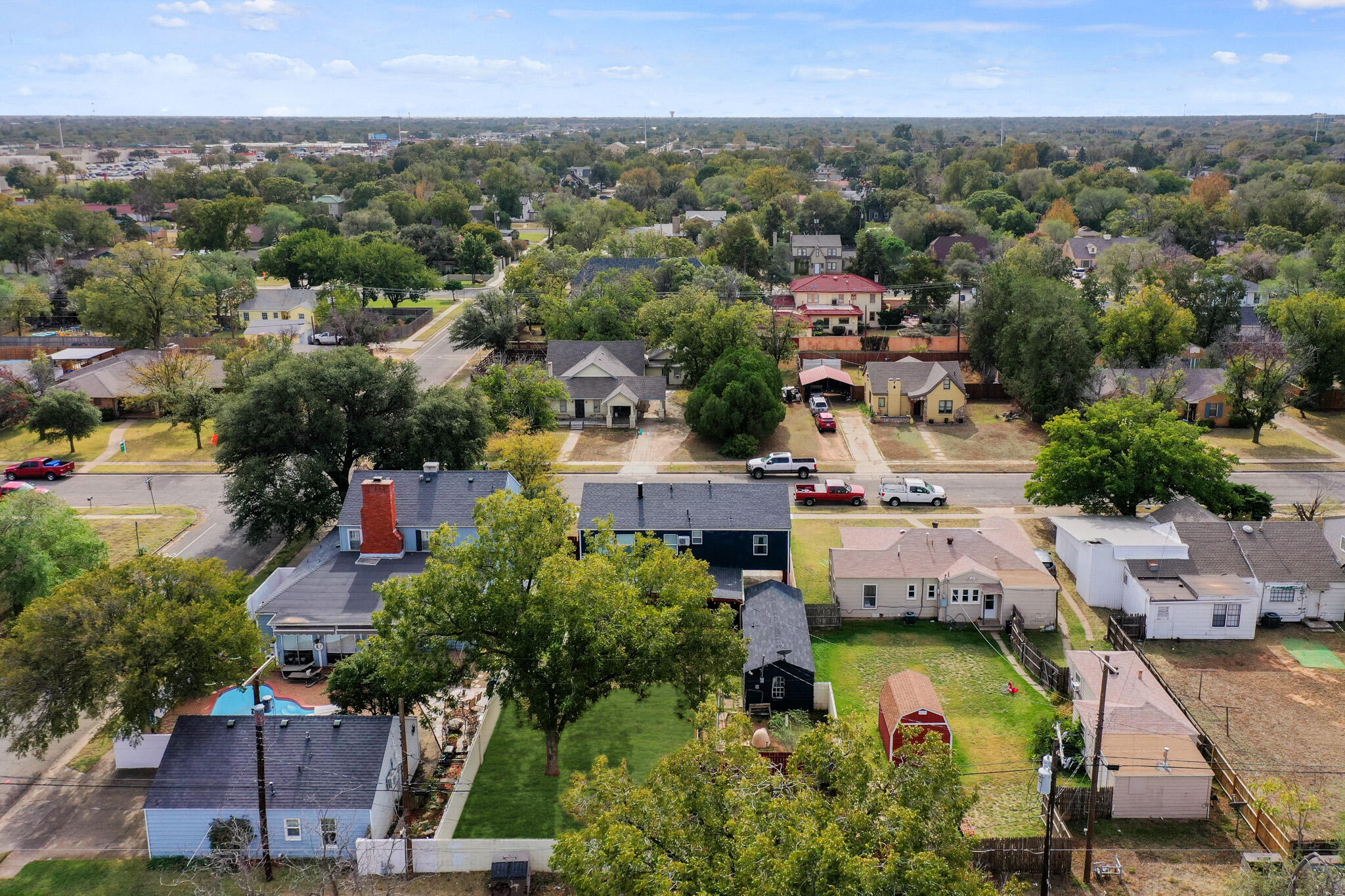1904 28th Street Lubbock, TX 79411 - Photo 10 of 59 an aerial view of a houses with a yard