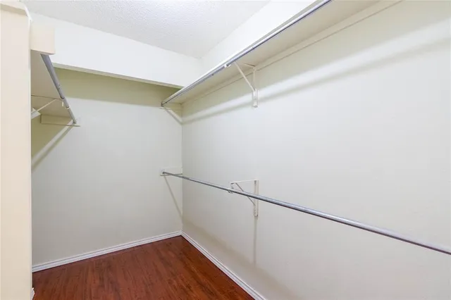 a view of small space with racks on the wall