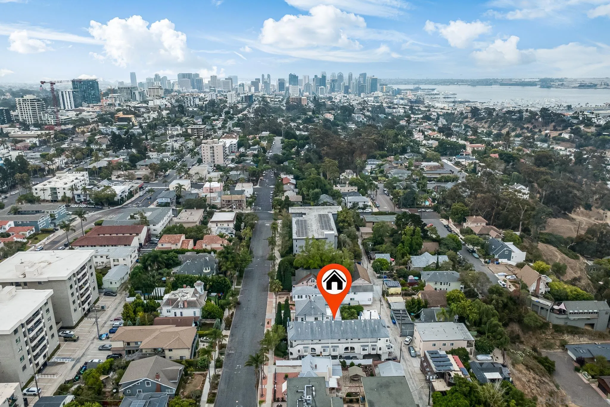 3568 Front Street, Unit D San Diego, CA 92103 - Photo 19 of 24 an aerial view of city