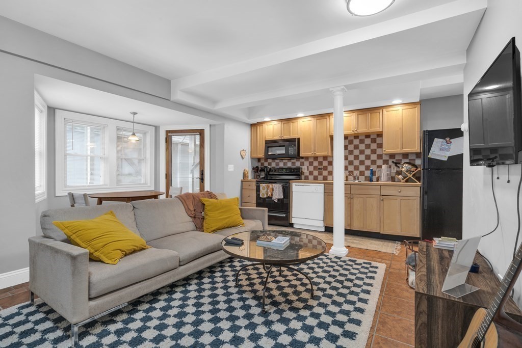 493-495 East 7th Street Boston, MA 02127 - Photo 12 of 22 a living room with furniture a rug and a flat screen tv