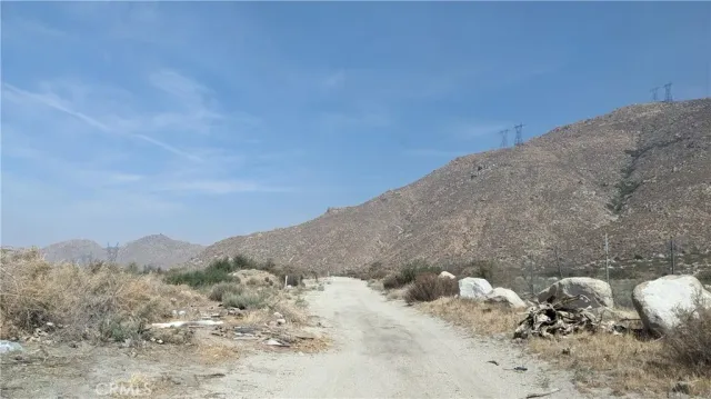 a view of mountains in the background